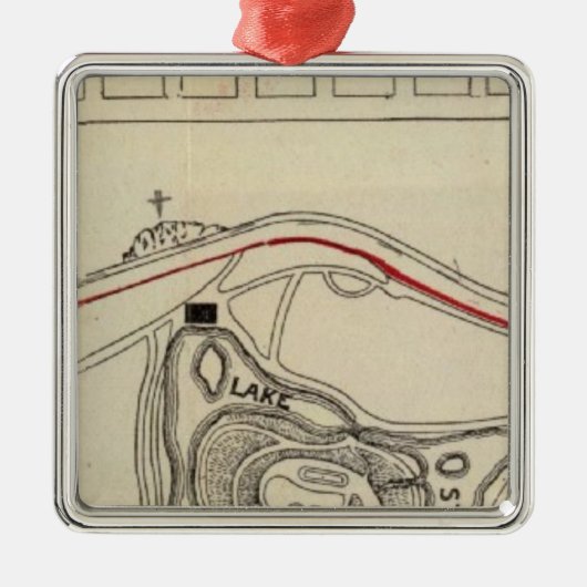 Kaart van het Golden Gate Park Metalen Ornament (Voorkant)