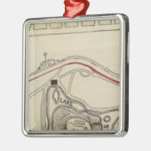 Kaart van het Golden Gate Park Metalen Ornament (Links)