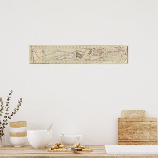 Kaart van het Golden Gate Park Poster (Keuken)