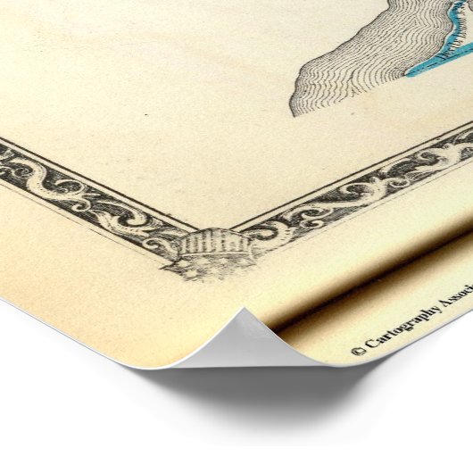 Kaart van het graafschap Unie Poster (Hoek)