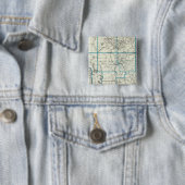 Kaart van het graafschap Unie Vierkante Button 5,1 Cm (In situ)