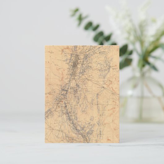 Kaart van het graafschap Washoe met mijnbouwclaims (Staand voorkant)