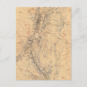 Kaart van het graafschap Washoe met mijnbouwclaims