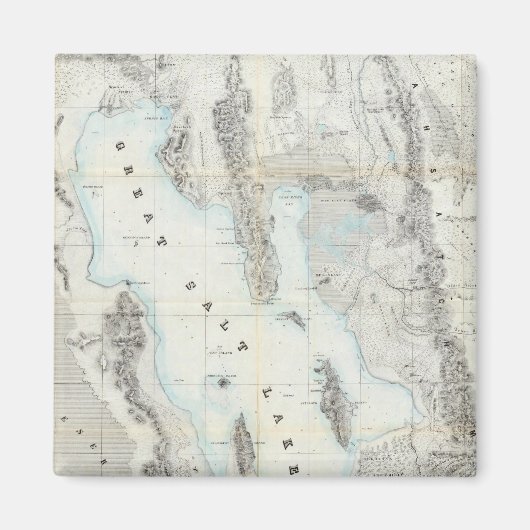 Kaart van het Great Salt Lake Magneet (Voorkant)