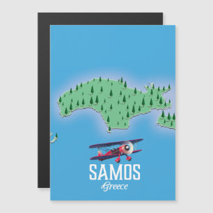 kaart van het Griekse eiland Samos