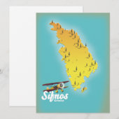 kaart van het Griekse eiland Samos (Voorkant / Achterkant)