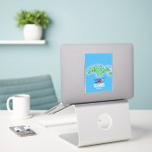 kaart van het Griekse eiland Samos Sticker (Laptop op bureau)