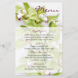 Kaart van het Groene Cymbidium Orchid Floral Weddi