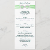 Kaart van het groene Diamond Infinity Wedding Menu (Voorkant)