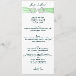 Kaart van het groene Diamond Infinity Wedding Menu