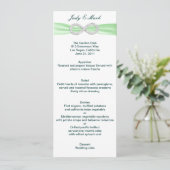 Kaart van het groene Diamond Infinity Wedding Menu (Staand voorkant)
