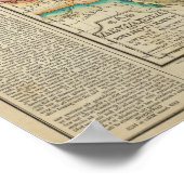 Kaart van het grondgebied van Arkansas Poster (Hoek)