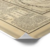 Kaart van het grondgebied van Arkansas Poster (Hoek)