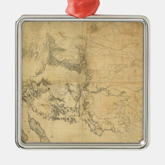 Kaart van het grondgebied van de Verenigde Staten Metalen Ornament (Voorkant)