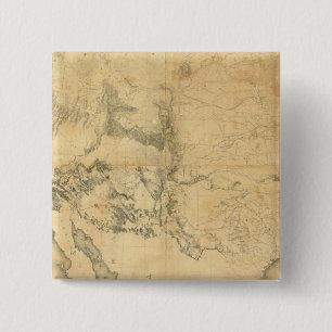 Kaart van het grondgebied van de Verenigde Staten Vierkante Button 5,1 Cm