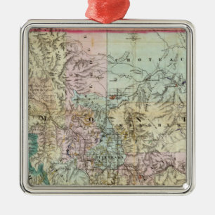 Kaart van het grondgebied van Montana Metalen Ornament