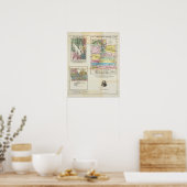 Kaart van het grondgebied van Utah Poster (Keuken)
