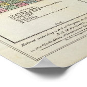 Kaart van het grondgebied van Utah Poster (Hoek)