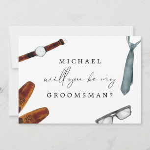 Kaart van het Groomsman-voorstel voor groom