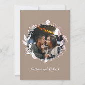 Kaart van het Grullo Monogram Photo Wedding Menu (Achterkant)