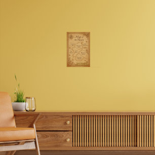 "Kaart van het hart"  Soulful Wall Art Poster