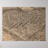  kaart van het hart van Seattle (1905) Poster (Voorkant)