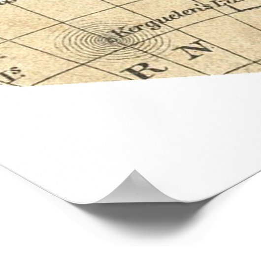  kaart van het hartzitje poster (Hoek)