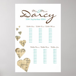  kaart van het hartzitje poster