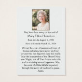 Kaart van het Heilig Maria Begrafenis Katholiek Ge (Achterkant)