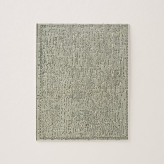 Kaart van het Heilige Land Legpuzzel (Verticaal)