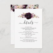 Kaart van het Herfst Floral Wedding Detail van wij (Voorkant / Achterkant)