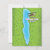 kaart van het Honeoye Lake New York (Achterkant)