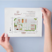 Kaart van het hotel / Aangepast ontwerp (Hand)