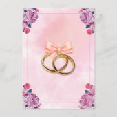 Kaart van het huwelijksmenu.  (Achterkant)