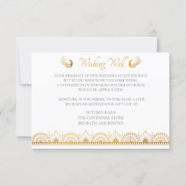 Kaart van het Indiase Gold Ethnic Pattern Wedding