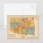 Kaart van het Indische Gebied en Oklahoma (1890) (Voorkant / Achterkant)