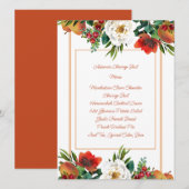 Kaart van het jaarmenu Fruit, bessen en bloemen (Voorkant / Achterkant)