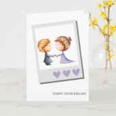 Kaart van het Jubileum van Bride en Groom Wedding (Gele Bloem)