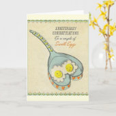 Kaart van het Jubileum van vintage Eieren de (Gele Bloem)