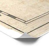 kaart van het Kaspische Zee (1730) Poster (Hoek)