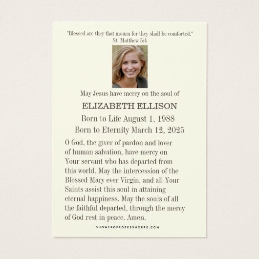 Kaart van het katholieke begrafenismonument St. Jo (Achterkant)