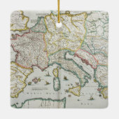 Kaart van het keizerrijk van Karel de Grote Keramisch Ornament (Achterkant)