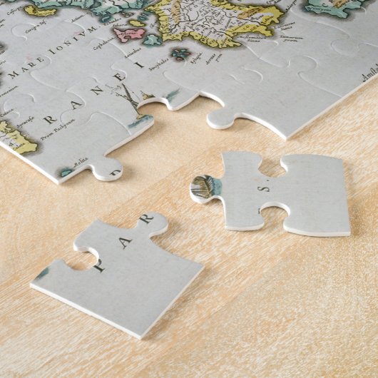 Kaart van het keizerrijk van Karel de Grote Legpuzzel (Zijkant)