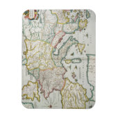 Kaart van het keizerrijk van Karel de Grote Magneet (Verticaal)
