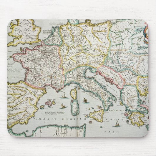 Kaart van het keizerrijk van Karel de Grote Muismat (Voorkant)