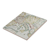 Kaart van het keizerrijk van Karel de Grote Tegeltje (Zijkant)