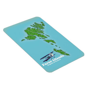 Kaart van het Koninkrijk Denemarken van de Faeröer Magneet