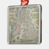 Kaart van het Koninkrijk Groot-Brittannië en Ierla Metalen Ornament (Links)