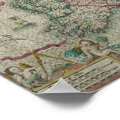 Kaart van het Koninkrijk Groot-Brittannië en Ierla Poster (Hoek)