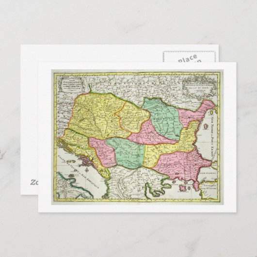 Kaart van het Koninkrijk Hongarije en de staten di (Voorkant / Achterkant)